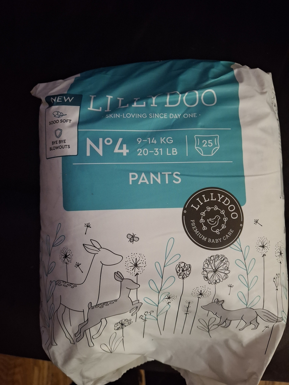 Lillydoo Pants in Teal and White